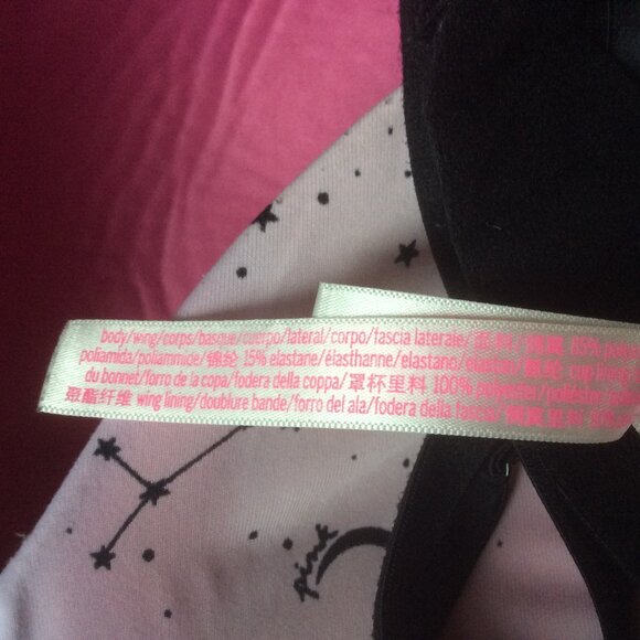 Victoria's Secret PINK Boardwalk Pink Cloudy Constellation Wireless Bra Size 34D - Picture 7 of 8
